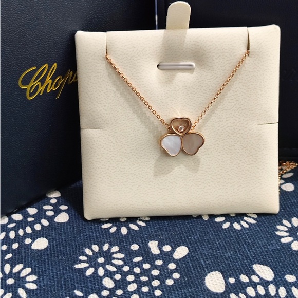 Chopard Jewelry - Chopard Rose Gold Mother-of-Pearl Clover Necklace